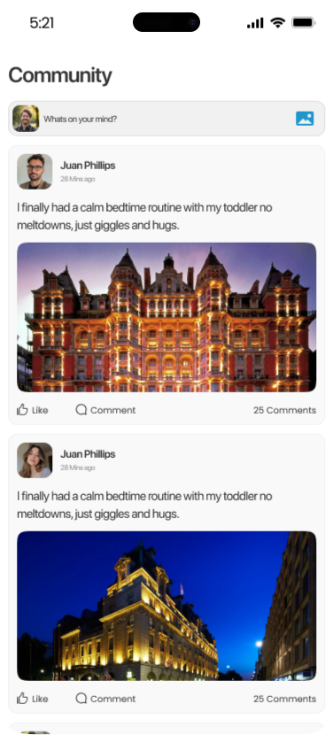 The Dots community feed